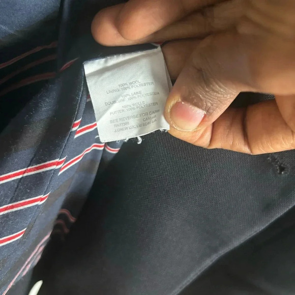 J.crew 100% wool black blazer Tall 2T - Picture 5 of 7